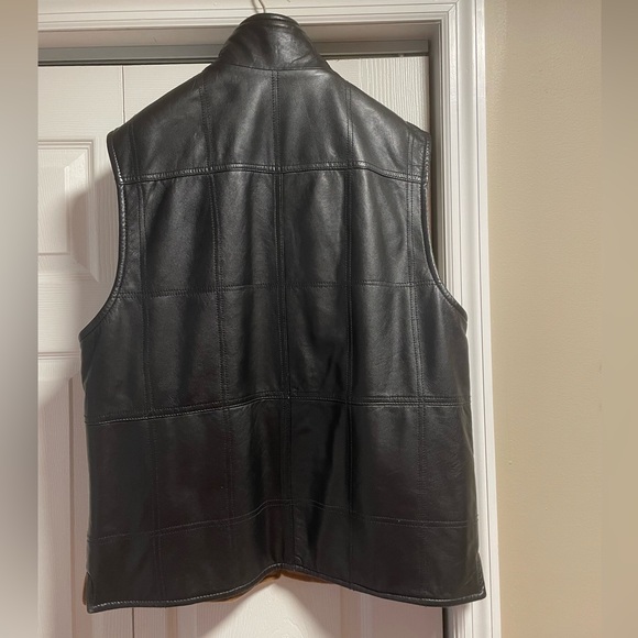 Patrick James Reversible Leather and Cashmere Vest - Picture 2 of 8